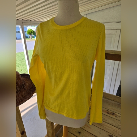Massimo: Yellow Long Sleeve Women's Top. 25 - Picture 2 of 3